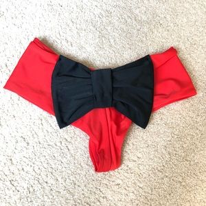Red Lolli Bow Bottoms